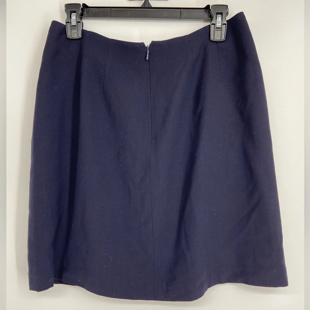 DKNY Blue Wool Mini Skirt, Vintage, Size‎ 12